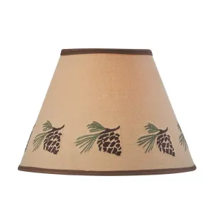 Pinecone Embroidered Lamp Shade - 10"