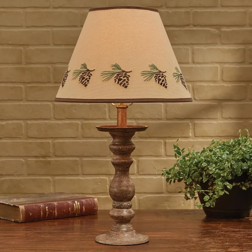 Pinecone Embroidered Lamp Shade - 10"