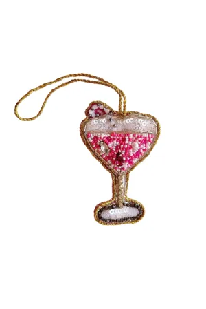 Pink Cocktail Beaded Hanging Decoration