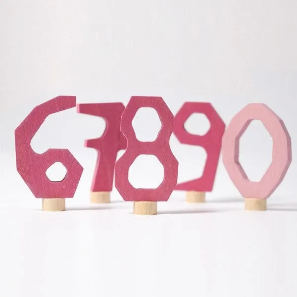 Pink Decorative Numbers 6-9 and 0