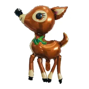 Reindeer Shape Foil Balloon-1 Pc- Brown Color