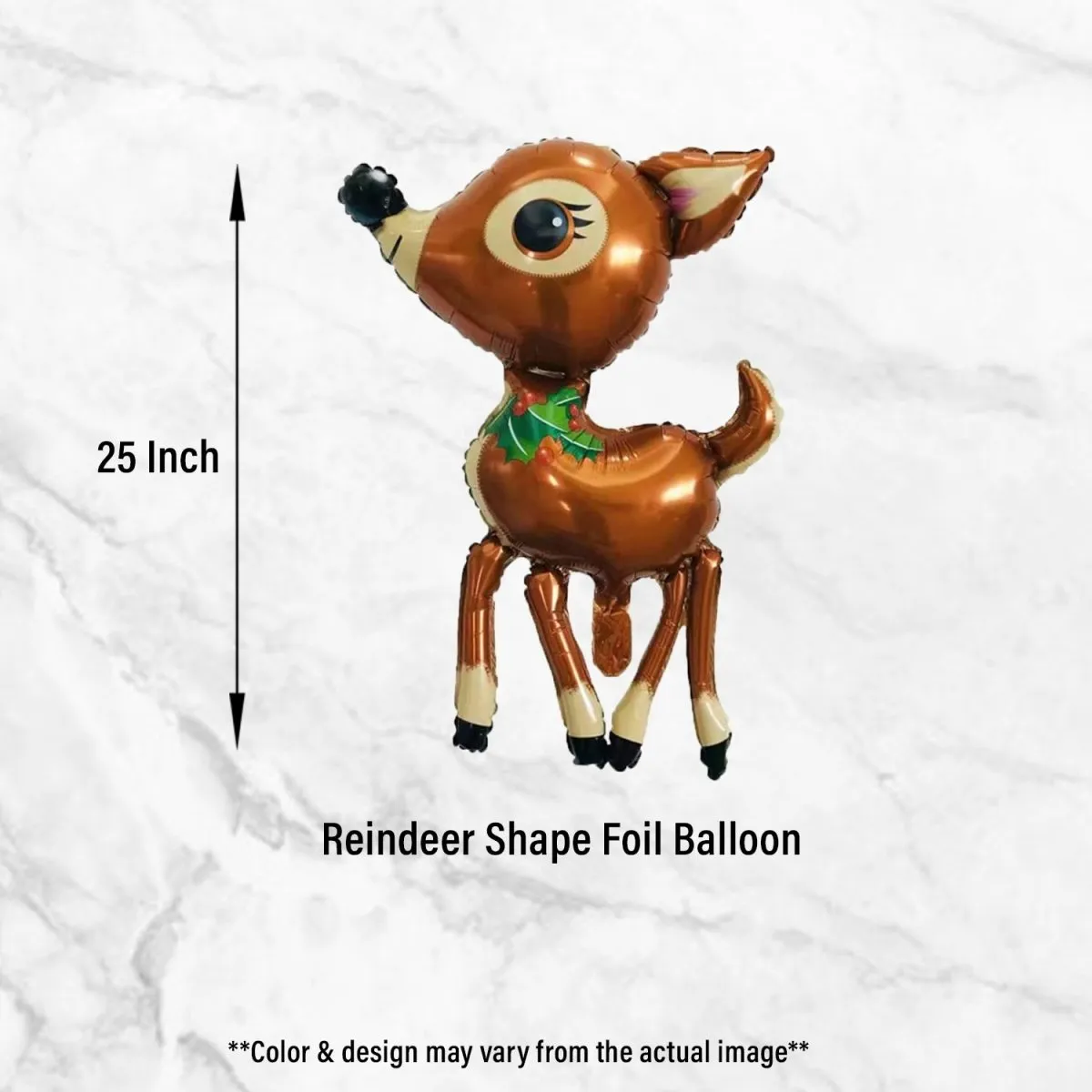 Reindeer Shape Foil Balloon-1 Pc- Brown Color