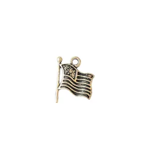 Silver American Flag Charm