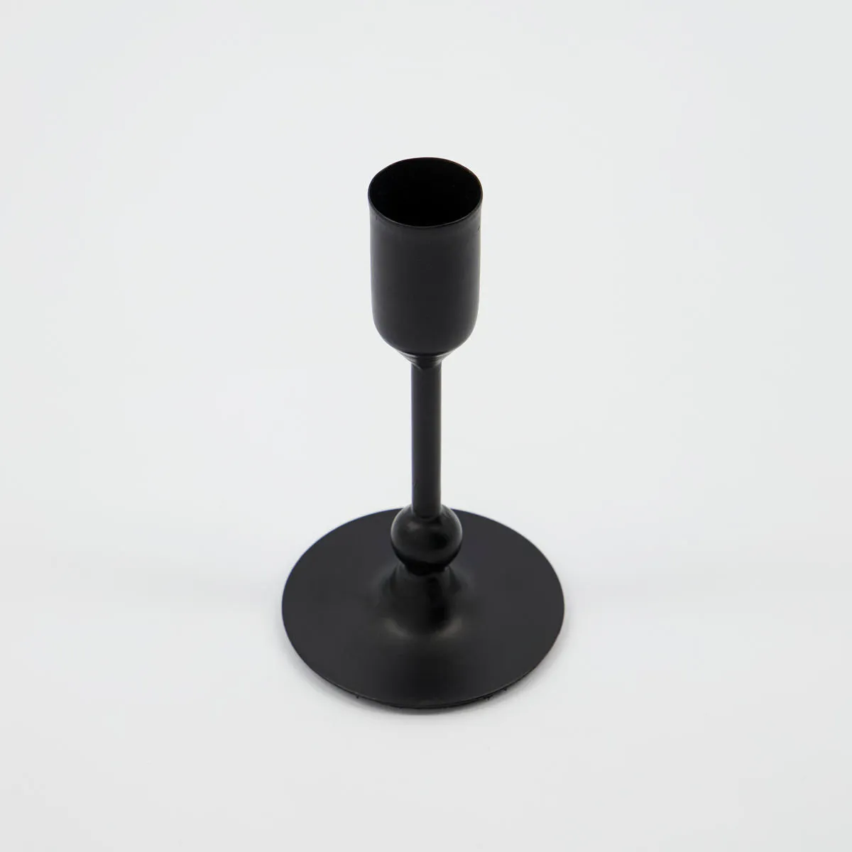 Small Black Iron Candle Holder - Two Sizes