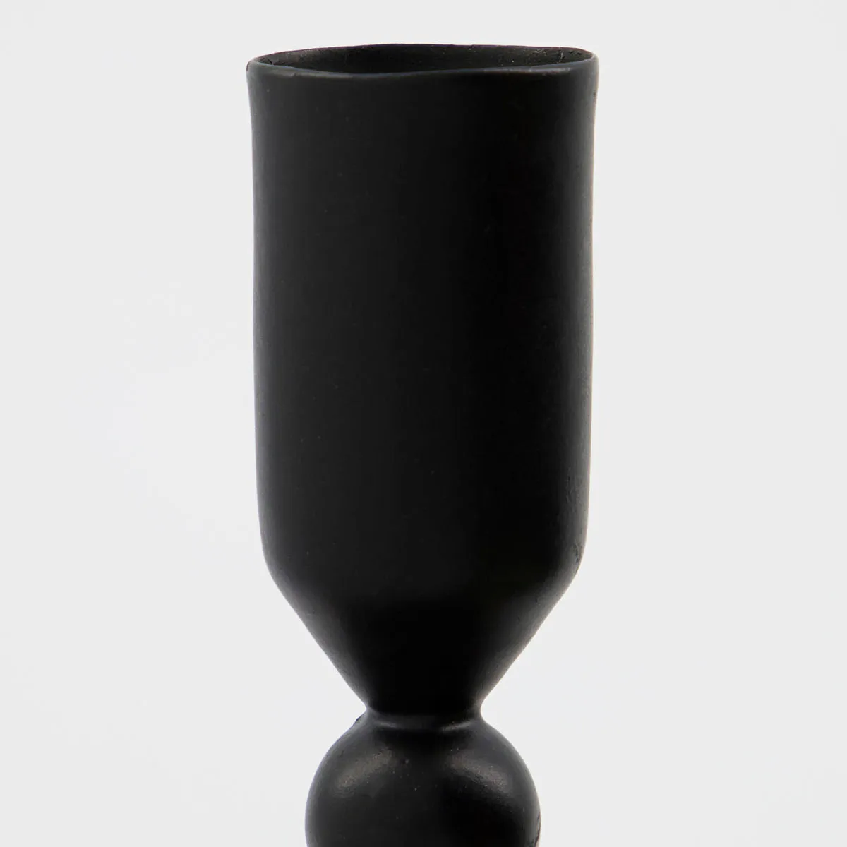 Small Black Iron Candle Holder - Two Sizes