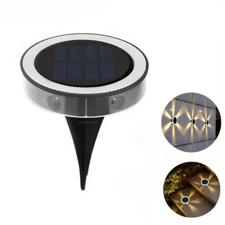 Solar Outdoor Decorative Garden LED Disc Shaped Ground Lights For Home, Backyard, Patio