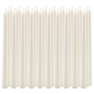 Tall 10" Unscented Dripless 30 Pack Taper Candles (WS)