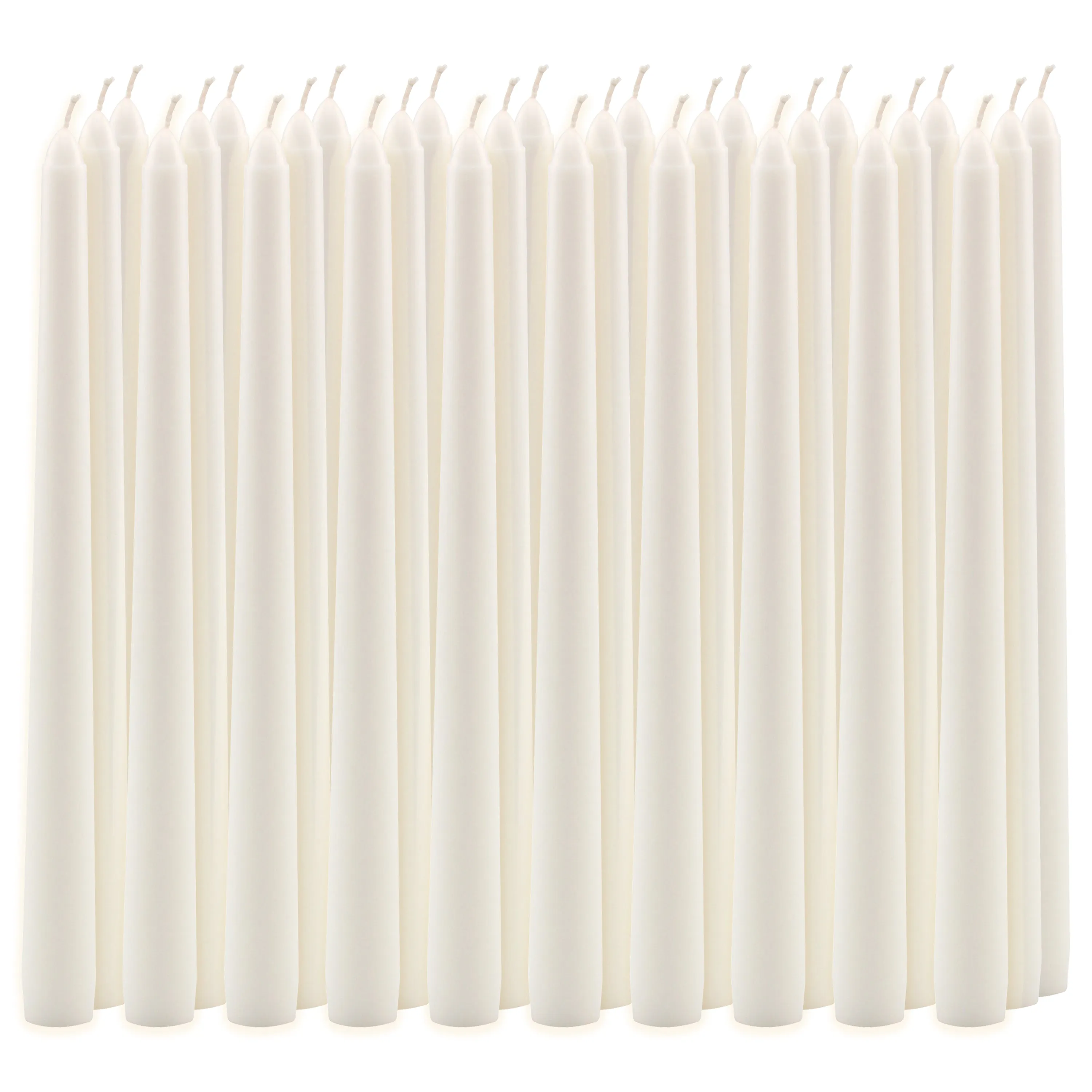 Tall 10" Unscented Dripless 30 Pack Taper Candles (WS)