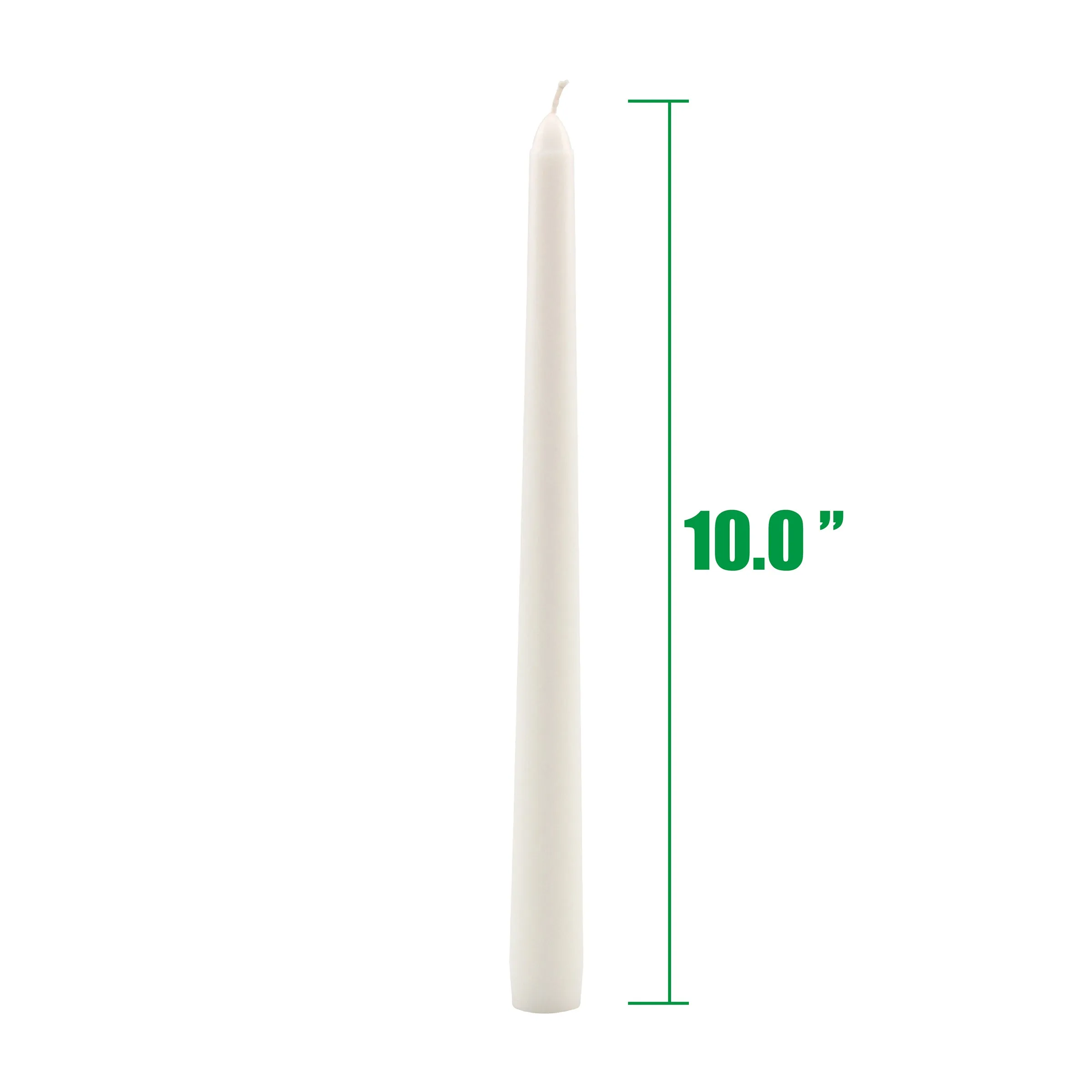 Tall 10" Unscented Dripless 30 Pack Taper Candles (WS)