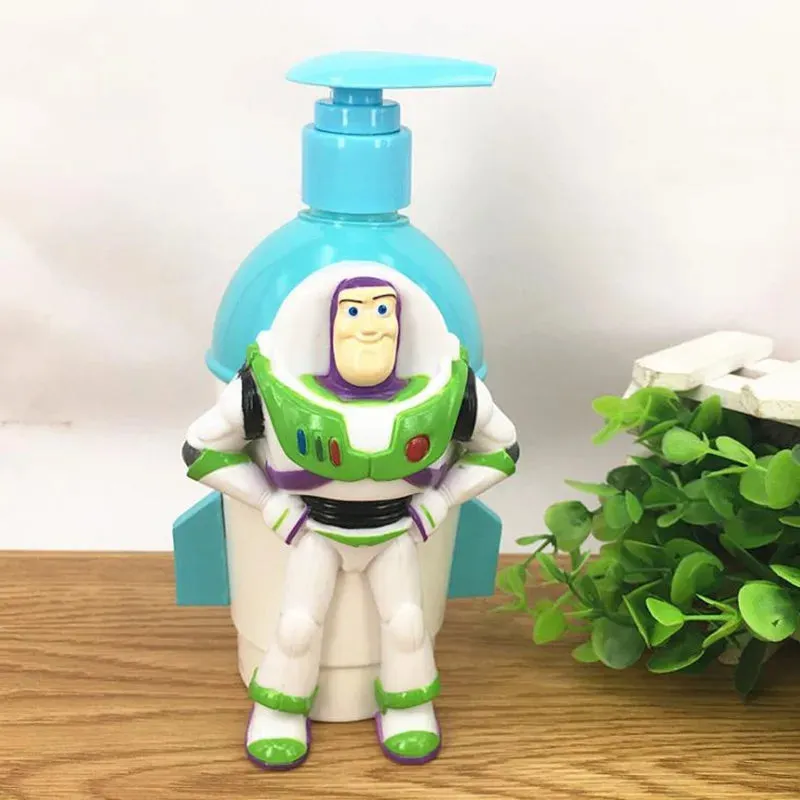 Toy Story Spiderman 320ml Shampoo Bottle  Movie Woody Buzz Lightyear Alien Model Toy Box lotion hand soap bottled