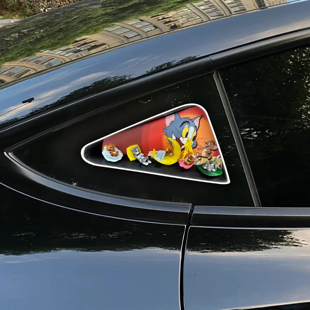 Triangle Window Ambient Light For Tesla Model 3/Y【Tom and Jerry】