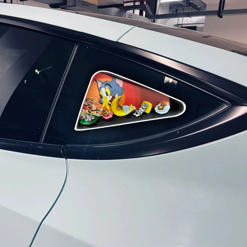 Triangle Window Ambient Light For Tesla Model 3/Y【Tom and Jerry】