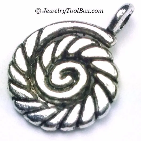 Twisted Rope Charms, Boat Line Pendants, Antique Silver, Double Sided, 12x16mm,  Lot Size 30, #1012