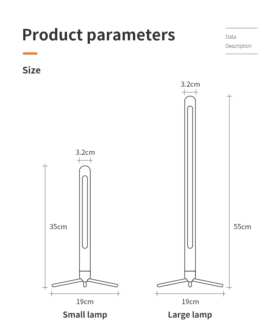 Vertical Wood Eye-Protection Desk Lamp