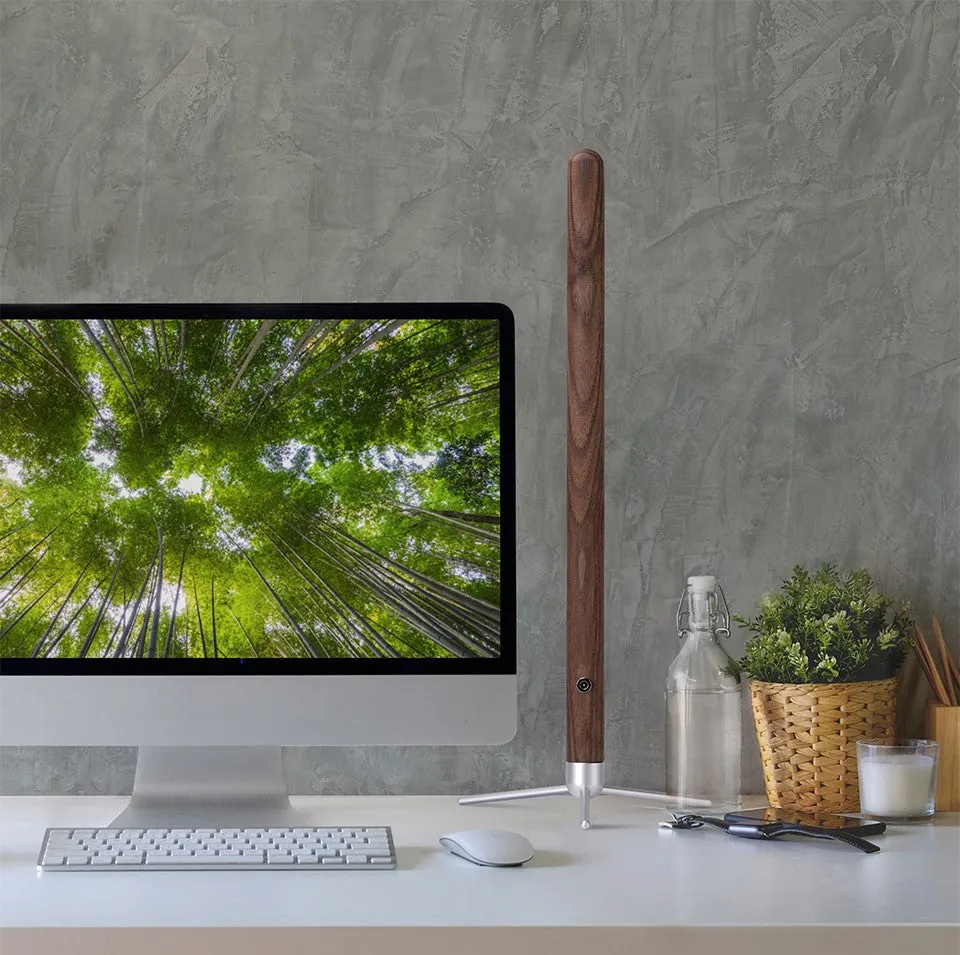 Vertical Wood Eye-Protection Desk Lamp