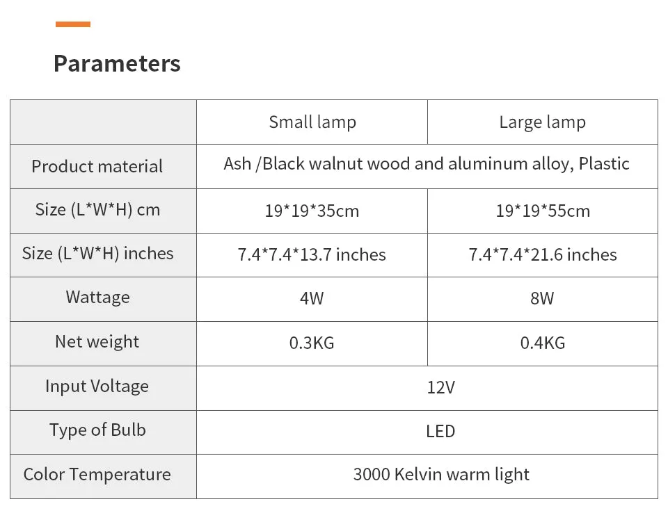 Vertical Wood Eye-Protection Desk Lamp