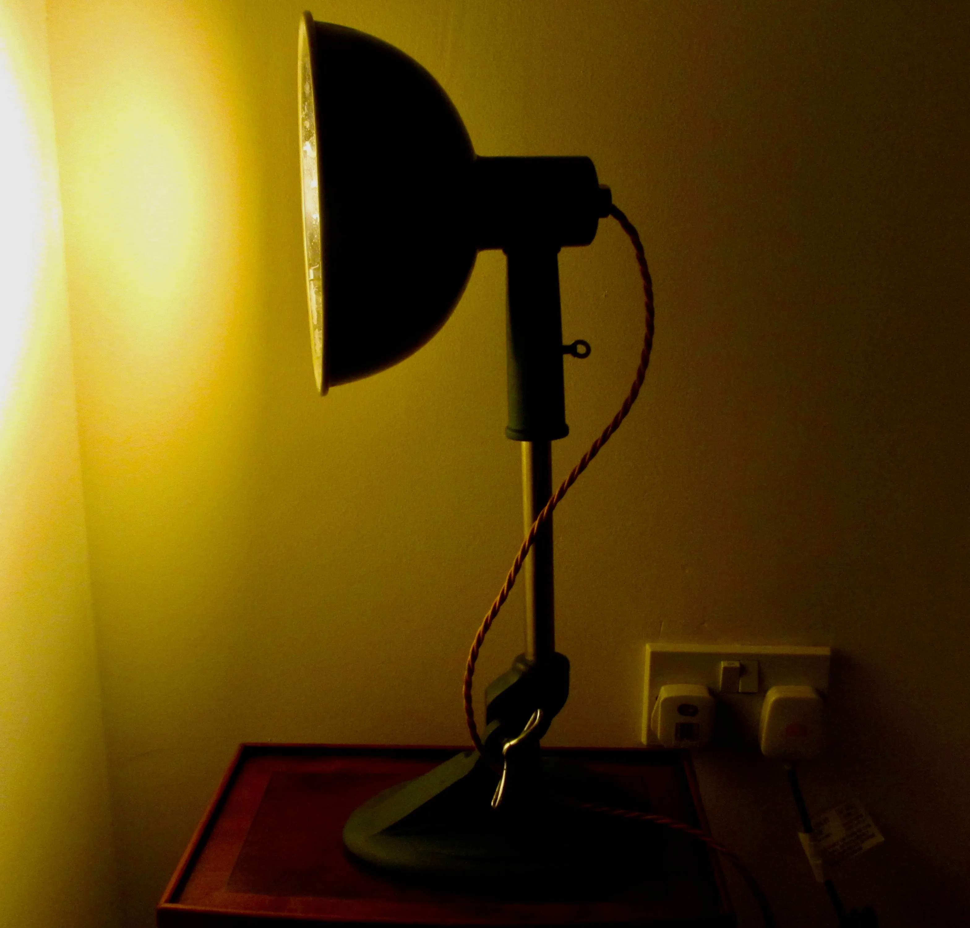 Vintage Ergon Infra Red Medical Lamp Repurposed As A Desk Lamp