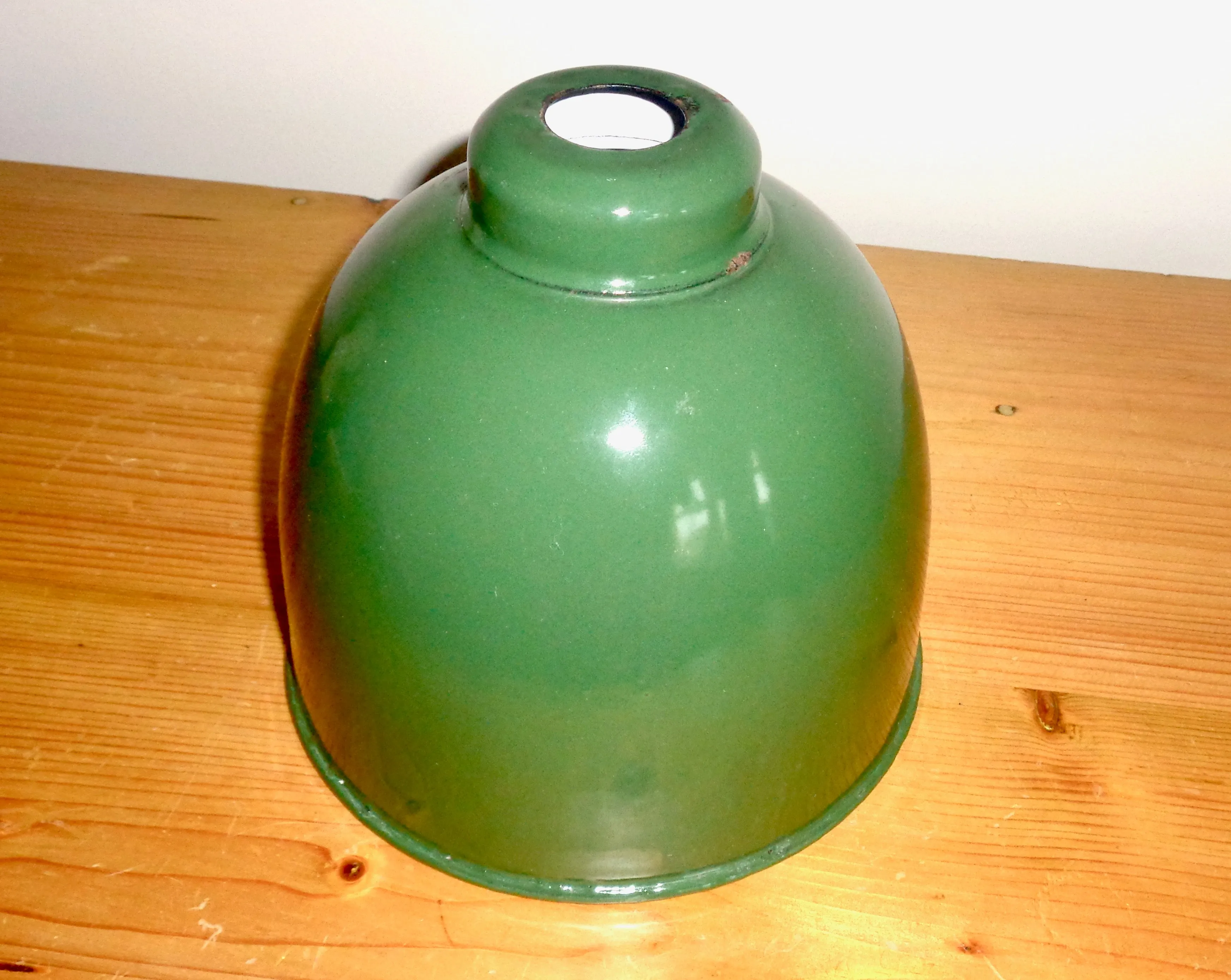 Vintage Green Enamel Industrial Steel Desk Lamp Shade