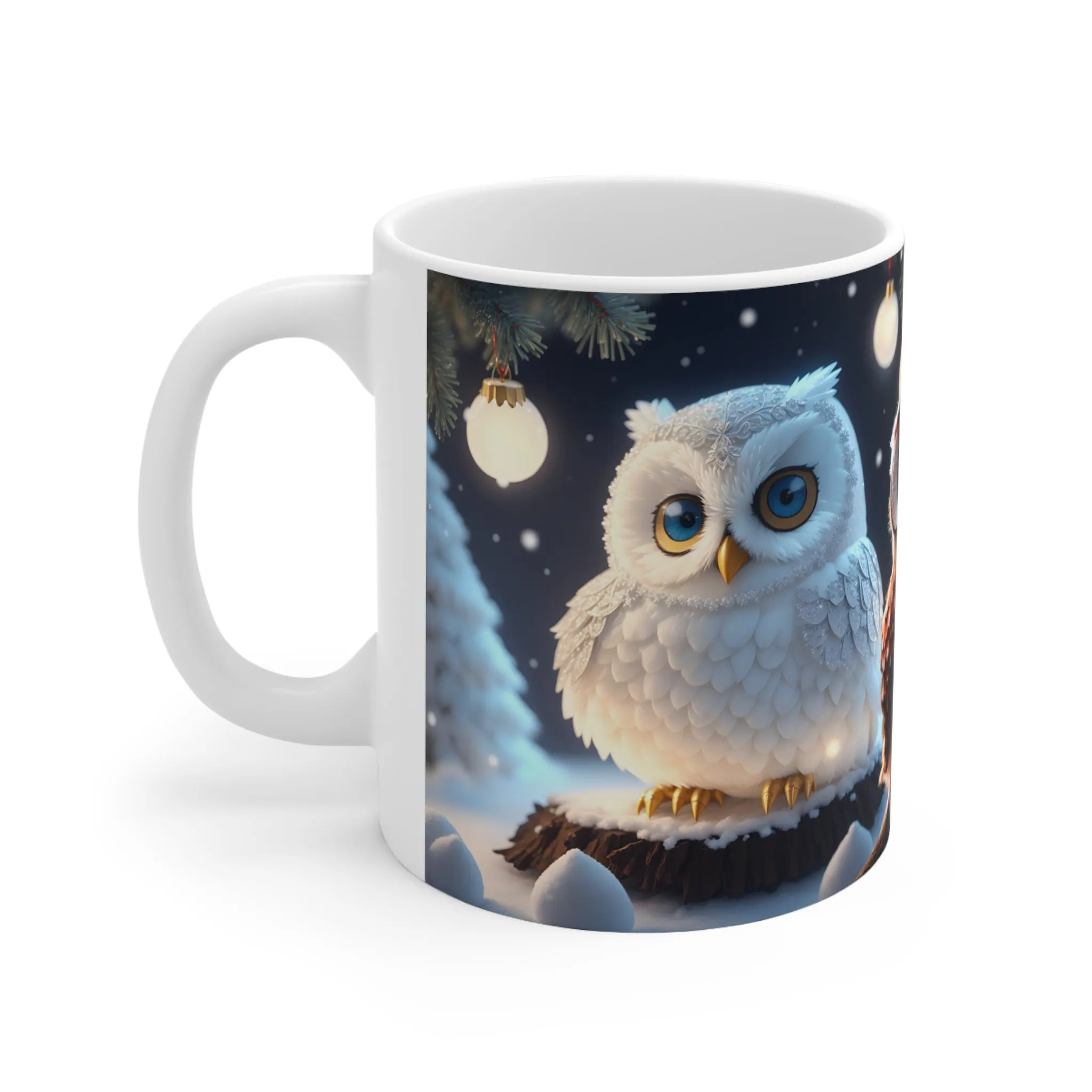 WHITE OWLS and BABY Owl Mug - Owls Lovers Mug - Mugscity - Free Shipping