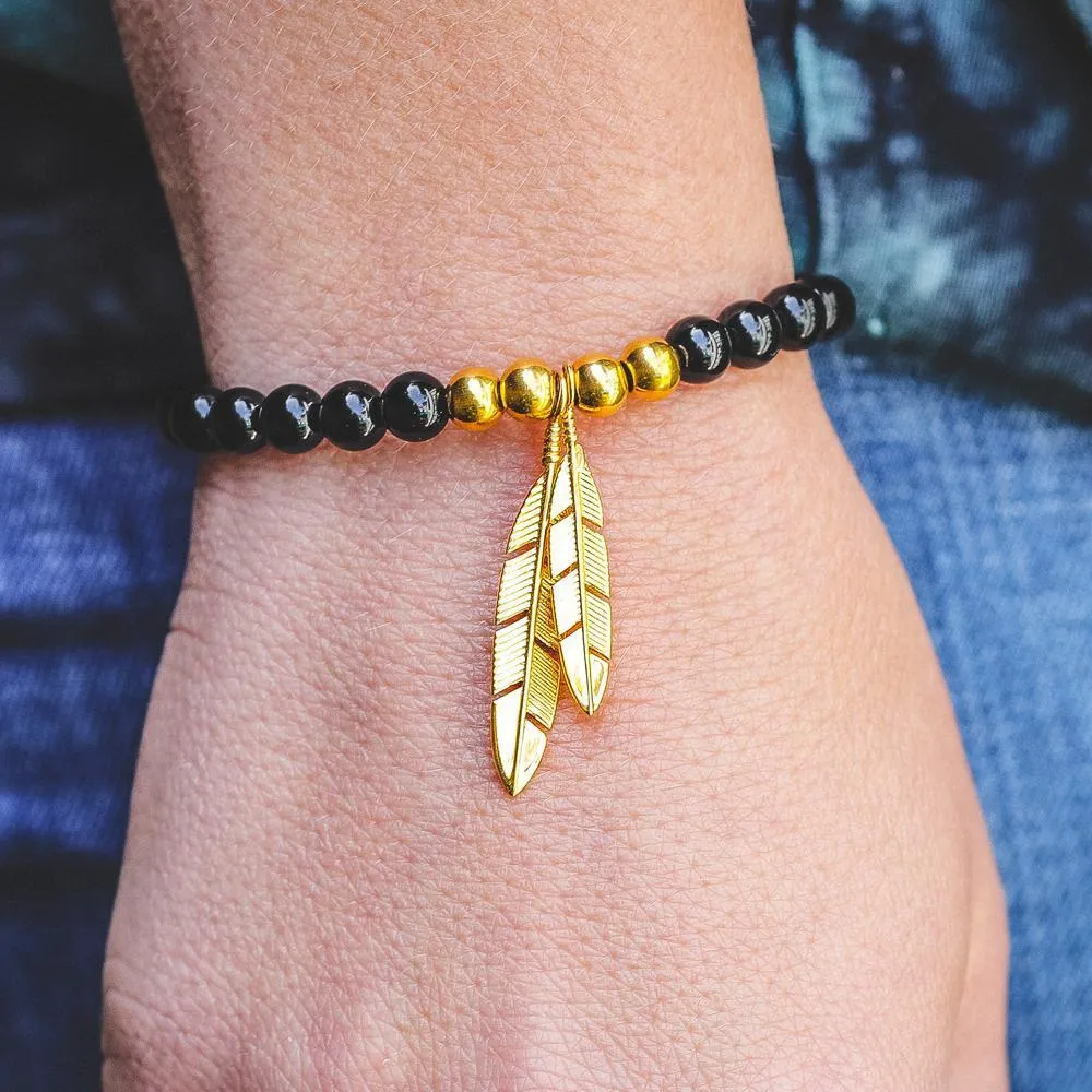 WildKlass Mister Feather Bead Bracelet