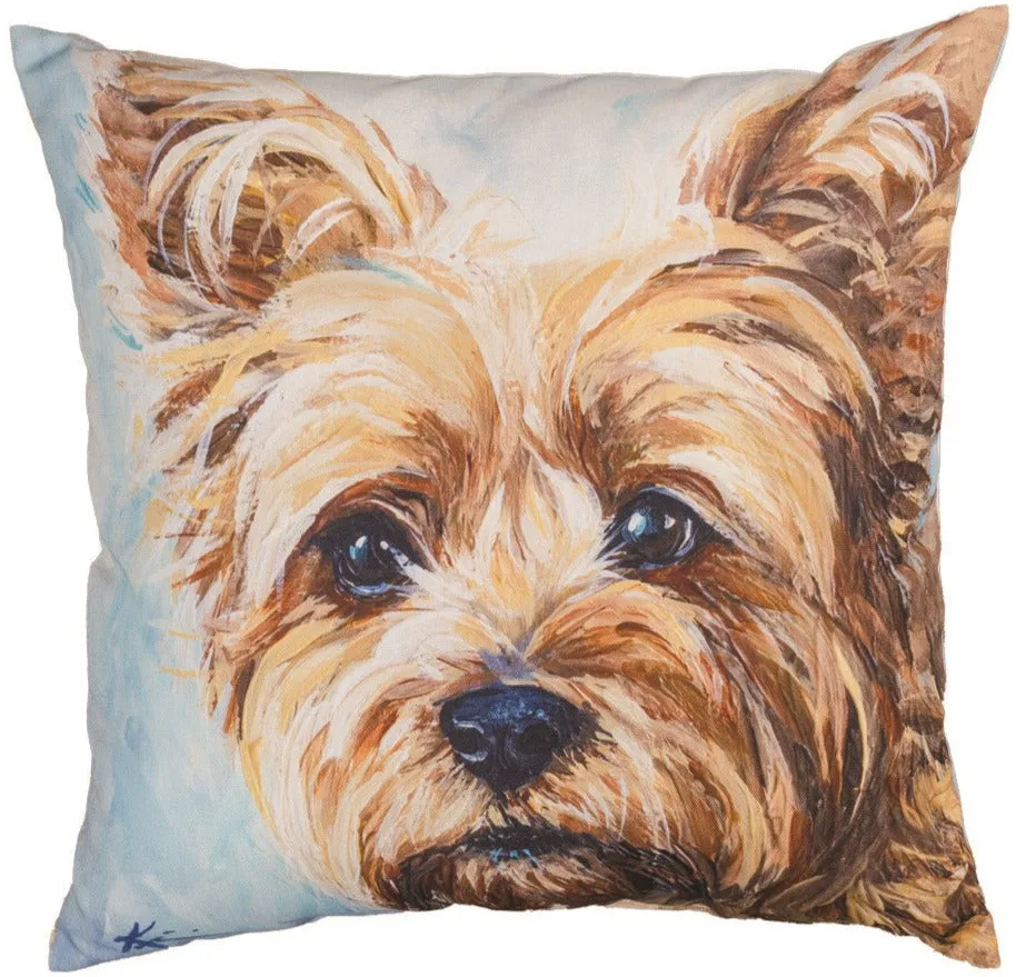 Yorkie Indoor-Outdoor Pillow by Lindsay Kivi©